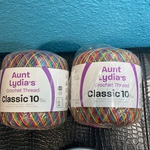 2 NWT Aunt Lydia's Crochet Classic 10 Thread Color Mexicana Variegated #154